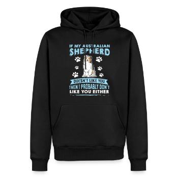 Hunde Australischer Schäfer Hundeliebhaber - Männer Premium Bio Hoodie - Schwarz - Vorne - Nico (187cm)