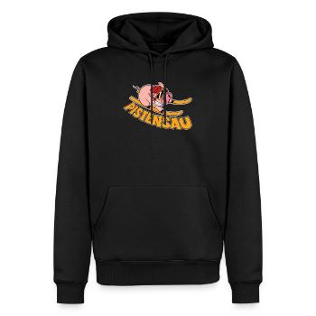 Skifahrer Pistensau Ski - Männer Premium Bio Hoodie - Schwarz - Vorne - Nico (187cm)