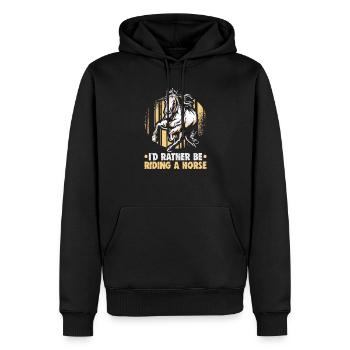 Design équestre et équestre pour les amoureux des chevaux - Sweat à capuche Premium bio Homme - noir - Devant - Nico (187cm)