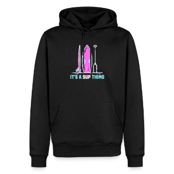 Sup Stand Up Paddle Design Sup Board Paddeln - Sweat à capuche Premium bio Homme - noir - Devant - Nico (187cm)