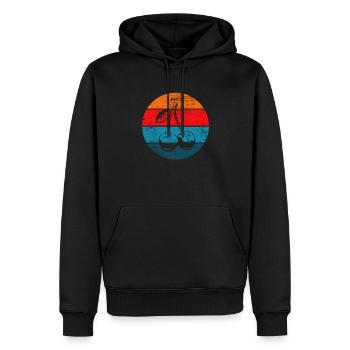 Cherry Fruit Lover Retro Healthy Gift idea - Männer Premium Bio Hoodie - Schwarz - Vorne - Nico (187cm)