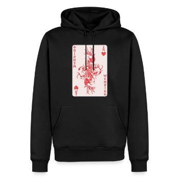 Folk Creature Wendigo Card Halloween Cryptid - Men’s Premium Organic Hoodie - black - Front - Nico (187cm)