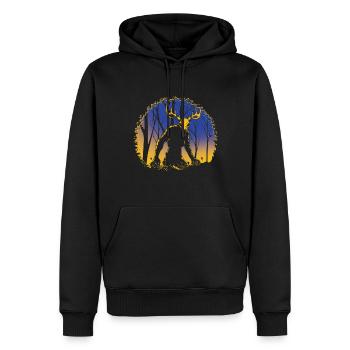 Wendigo Folk Creature Forest Cryptid Halloween - Men’s Premium Organic Hoodie - black - Front - Nico (187cm)
