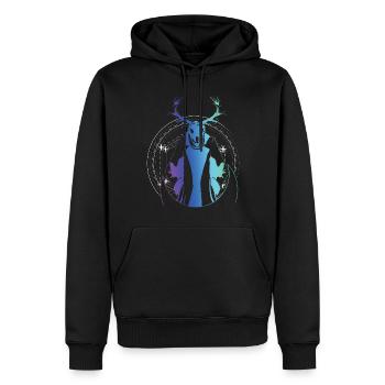 Wendigo Folk Creature Forest Devil Cryptid - Men’s Premium Organic Hoodie - black - Front - Nico (187cm)