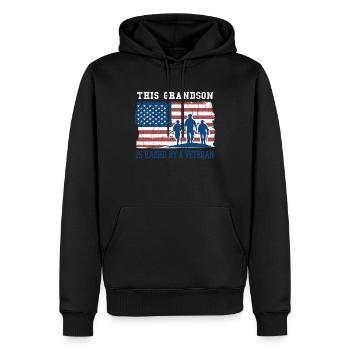 Grandson Raise Veteran America Proud Veterans Day - Männer Premium Bio Hoodie - Schwarz - Vorne - Nico (187cm)