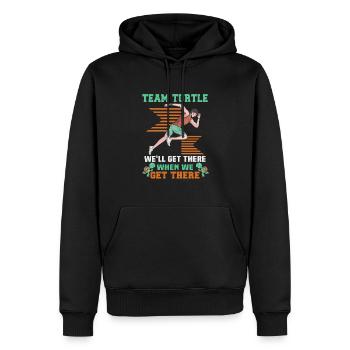 Running Marathon Runner Running - Sweat à capuche Premium bio Homme - noir - Devant - Nico (187cm)