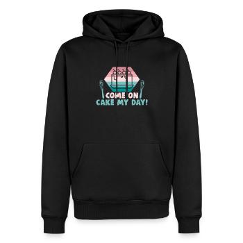 Kekse und Kuchen Backen Bäckerin oder Hobbybäcker - Männer Premium Bio Hoodie - Schwarz - Vorne - Nico (187cm)