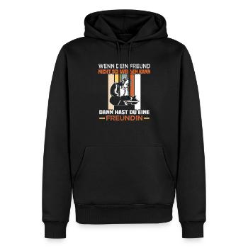 Conception de slogan de soudeur pour les métallurgistes - Sweat à capuche Premium bio Homme - noir - Devant - Nico (187cm)