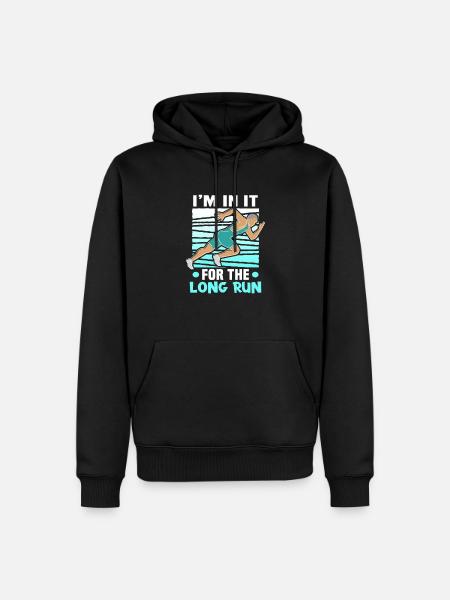 Running Marathon Runner Running - Men’s Premium Organic Hoodie - black