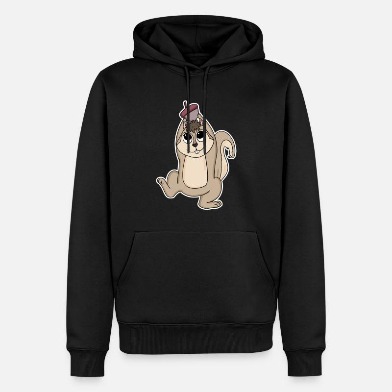 Écureuil - Sweat à capuche Premium bio Homme - noir