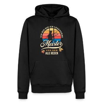 Schornsteinfeger Meister legendär retro - Männer Premium Bio Hoodie - Schwarz - Vorne - Nico (187cm)