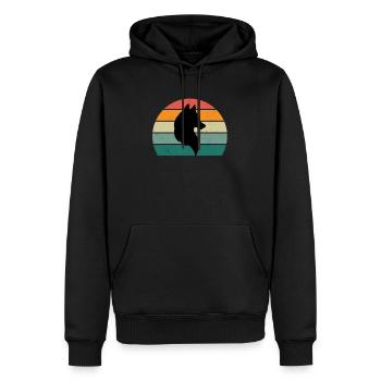 Wolves Wolf pack dog dogs territory pack wolf - Men’s Premium Organic Hoodie - black - Front - Nico (187cm)