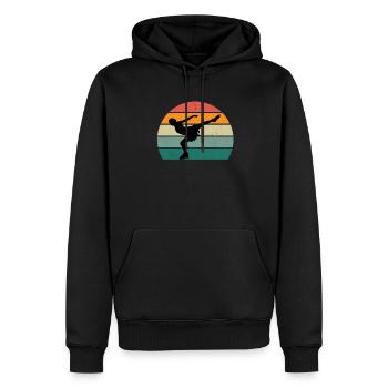 kalt kälte schnee eis schneemann schneeball winter - Männer Premium Bio Hoodie - Schwarz - Vorne - Nico (187cm)