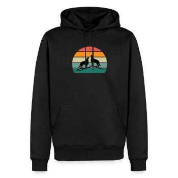 Loups Loup chien de meute chien de territoire loup de meute loup - Sweat à capuche Premium bio Homme - noir - Devant - Nico (187cm)