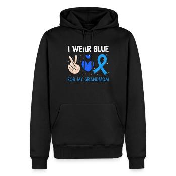 In November Blue For Grandmom Diabetes Awareness - Männer Premium Bio Hoodie - Schwarz - Vorne - Nico (187cm)