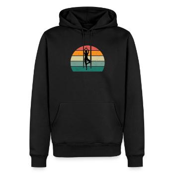 yogamatte yogalehrer yogaposition entspannung yoga - Männer Premium Bio Hoodie - Schwarz - Vorne - Nico (187cm)