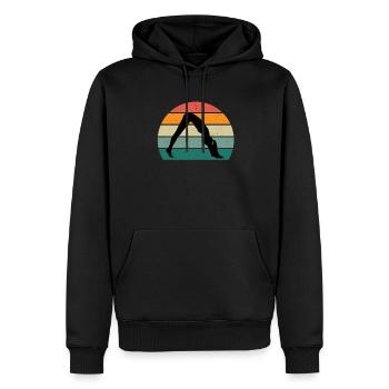 yogamatte yogalehrer yogaposition entspannung yoga - Männer Premium Bio Hoodie - Schwarz - Vorne - Nico (187cm)