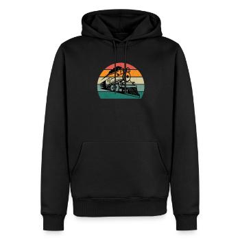train train locomotive locomotive conductor train driver - Men’s Premium Organic Hoodie - black - Front - Nico (187cm)
