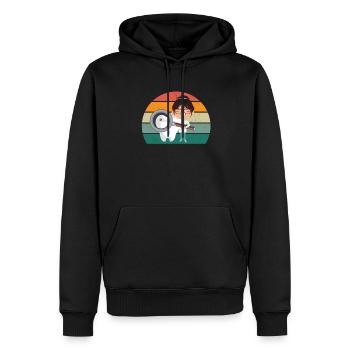 zahnärztin zahn zähne bohrer bohren zahn zahnarzt - Männer Premium Bio Hoodie - Schwarz - Vorne - Nico (187cm)