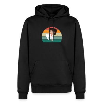 zahnärztin zahn zähne bohrer bohren zahn zahnarzt - Männer Premium Bio Hoodie - Schwarz - Vorne - Nico (187cm)