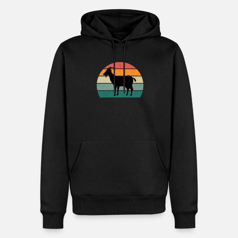 chevreau chevreau gémit chèvre - Sweat à capuche Premium bio Homme - noir