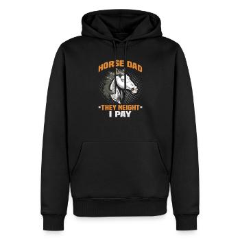 Design équestre et équestre pour les amoureux des chevaux - Sweat à capuche Premium bio Homme - noir - Devant - Nico (187cm)