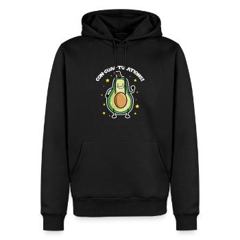 Conception d’avocat pour les végétariens et les végétaliens - Sweat à capuche Premium bio Homme - noir - Devant - Nico (187cm)