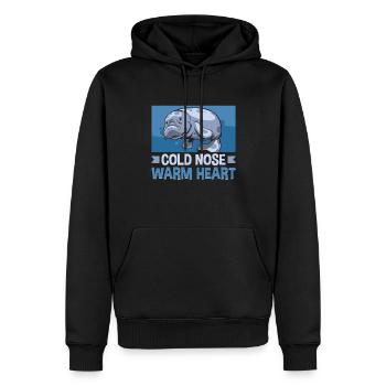 Cold Nose Warm Heart Manatee Chubby Manatee - Men’s Premium Organic Hoodie - black - Front - Nico (187cm)