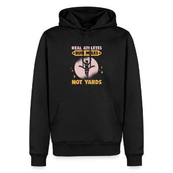 Running Marathon Runner Running - Sweat à capuche Premium bio Homme - noir - Devant - Nico (187cm)