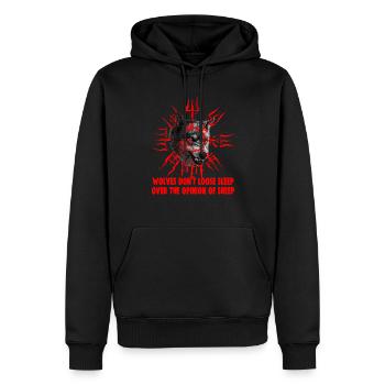 Vegvisir Odin avec Hugin et Munin - Vikings - Sweat à capuche Premium bio Homme - noir - Devant - Nico (187cm)