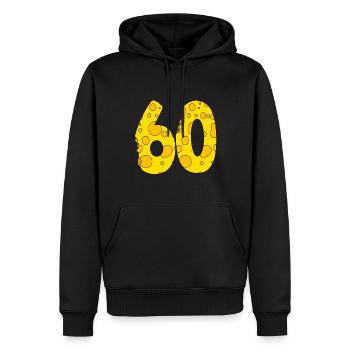 60 Jahre alt - 60. Geburtstag Geschenk - 1960 - Männer Premium Bio Hoodie - Schwarz - Vorne - Nico (187cm)