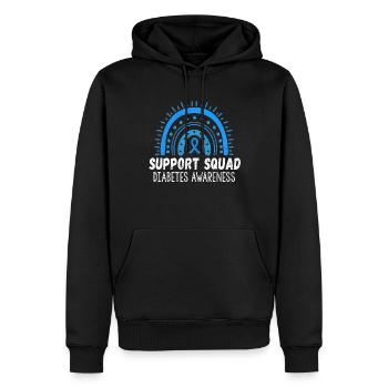Blue November Support Diabetes Awareness Month - Männer Premium Bio Hoodie - Schwarz - Vorne - Nico (187cm)
