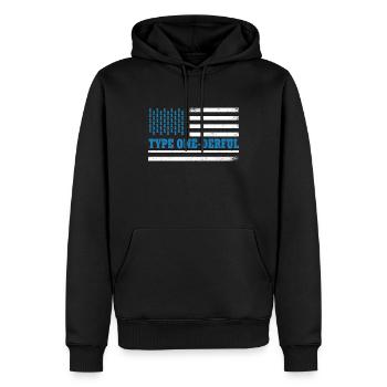 Flag November Type 1 Diabetes Awareness Month - Männer Premium Bio Hoodie - Schwarz - Vorne - Nico (187cm)