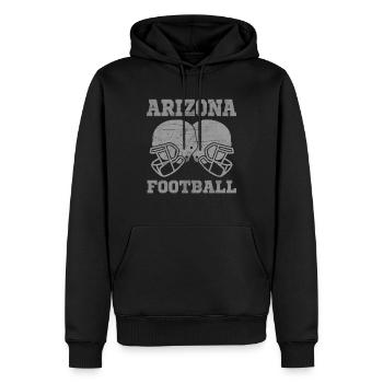 Casque d’équipement FootBall Fan État Arizona - Sweat à capuche Premium bio Homme - noir - Devant - Nico (187cm)