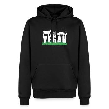Farm Animals Vegetable Vegetarian Go Vegan - Männer Premium Bio Hoodie - Schwarz - Vorne - Nico (187cm)
