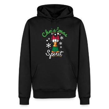 December Drink Beer Lover Spirit Santa Christmas - Männer Premium Bio Hoodie - Schwarz - Vorne - Nico (187cm)