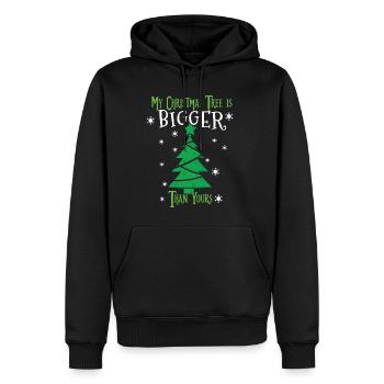 December Christmas Tree Bigger Funny Christmas - Männer Premium Bio Hoodie - Schwarz - Vorne - Nico (187cm)