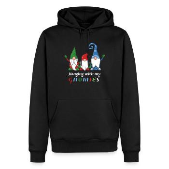 December Hanging With Gnomes Elf Love Christmas - Männer Premium Bio Hoodie - Schwarz - Vorne - Nico (187cm)