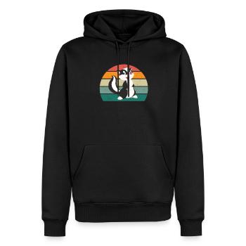 Les mouffettes puent les mammifères défendent la mouffette - Sweat à capuche Premium bio Homme - noir - Devant - Nico (187cm)