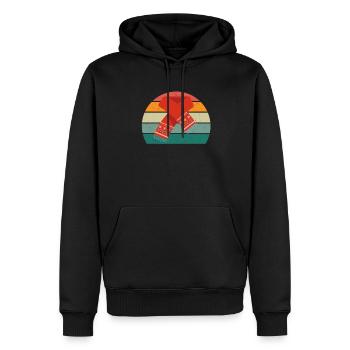 kalt kälte schnee eis schneemann schneeball winter - Männer Premium Bio Hoodie - Schwarz - Vorne - Nico (187cm)