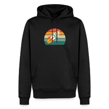 ufo alien weltall all universum rakete weltraum - Männer Premium Bio Hoodie - Schwarz - Vorne - Nico (187cm)