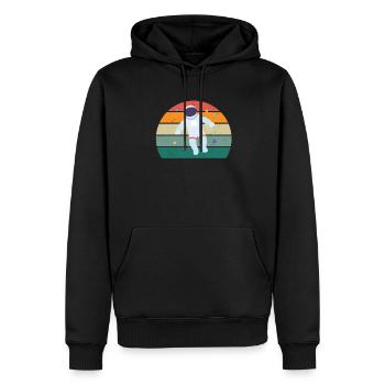 ufo alien weltall all universum rakete weltraum - Männer Premium Bio Hoodie - Schwarz - Vorne - Nico (187cm)