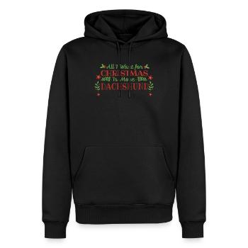 Envie de Noël Teckel Chien de compagnie - Sweat à capuche Premium bio Homme - noir - Devant - Nico (187cm)