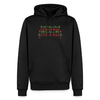 Envie de Noël Doberman Pet Dog - Sweat à capuche Premium bio Homme - noir - Devant - Nico (187cm)
