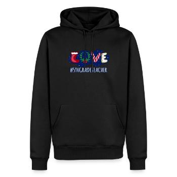 Love Christmas Fifth Grade Teacher Student - Männer Premium Bio Hoodie - Schwarz - Vorne - Nico (187cm)