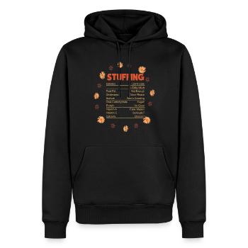Teneur en éléments nutritifs Fleurs farcies Thanksgiving - Sweat à capuche Premium bio Homme - noir - Devant - Nico (187cm)