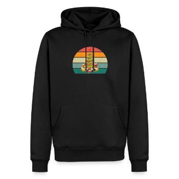 weihnachtsmann heilige nacht stille weihnachten - Männer Premium Bio Hoodie - Schwarz - Vorne - Nico (187cm)