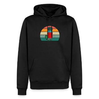 Hikers Hikers Mountains Mountain Valley Valleys Hiking - Men’s Premium Organic Hoodie - black - Front - Nico (187cm)