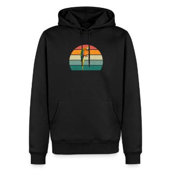 vögel fliegen gleiten luft feder federn flug vogel - Männer Premium Bio Hoodie - Schwarz - Vorne - Nico (187cm)