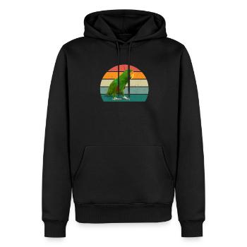 oiseaux vol planeur air plumes plumes vol oiseau - Sweat à capuche Premium bio Homme - noir - Devant - Nico (187cm)